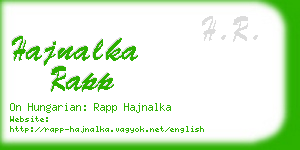 hajnalka rapp business card